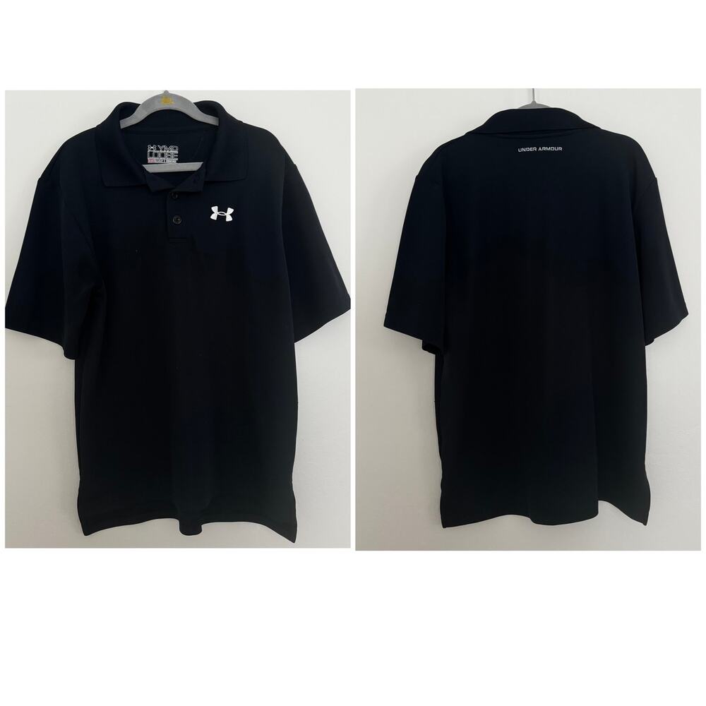 Under Armour Heatgear Loose Fit Polo in Black